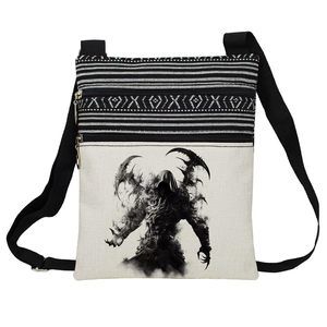 Ink Death Messenger Bag Small Ethnic Pattern Printed Adjustable Strap :v